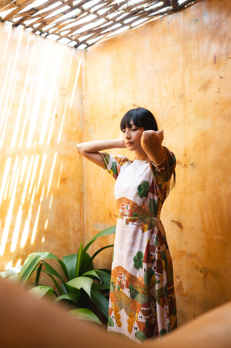 Autumn Love Puff Sleeve Dress