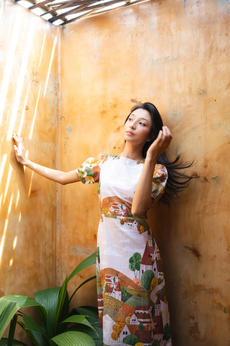 Autumn Love Puff Sleeve Dress