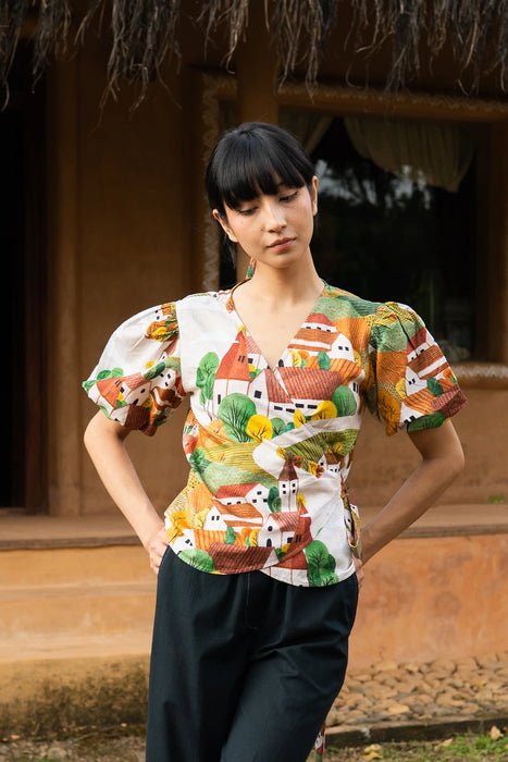 Autumn Love Wrap Top