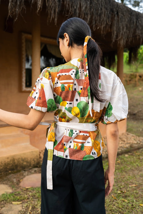 Autumn Love Wrap Top