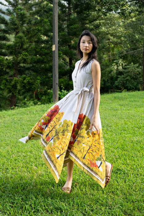 Golden Season Handkerchief Dress