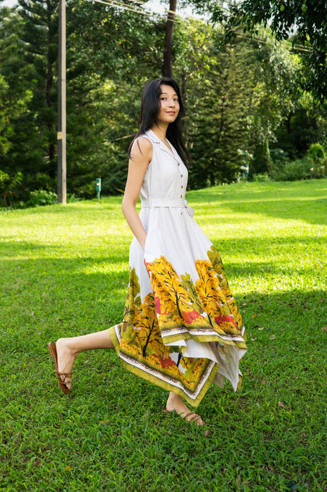 Golden Season Handkerchief Dress