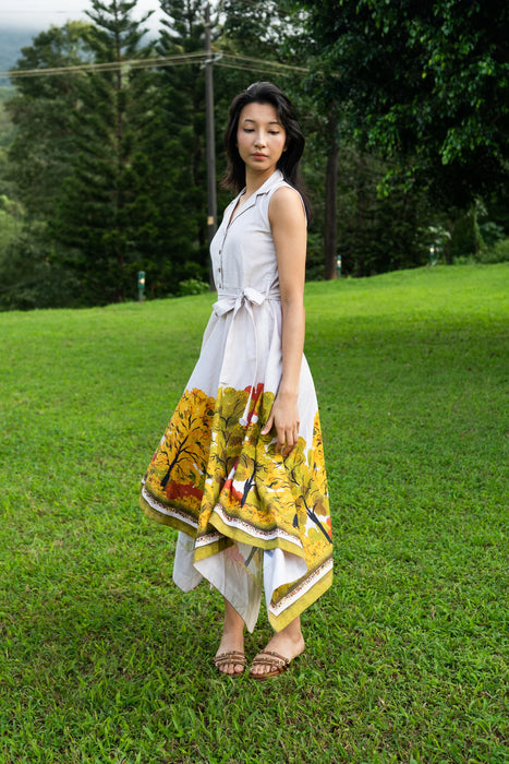 Golden Season Handkerchief Dress