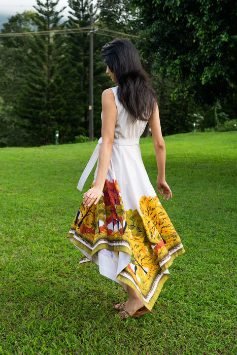 Golden Season Handkerchief Dress