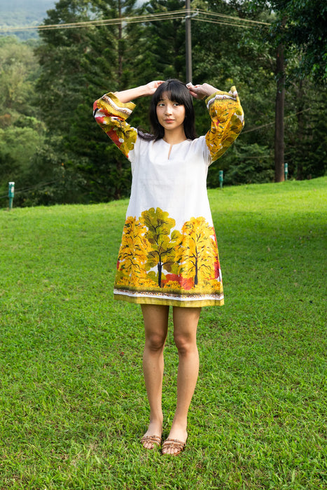 Golden Season A Line Dress